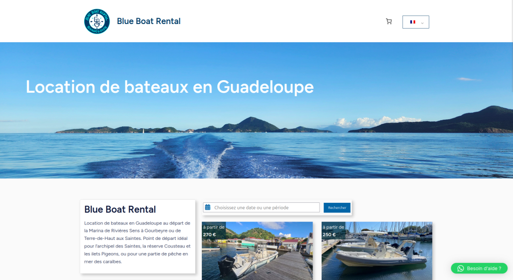 ITGwada développement d'applications web blueboatrental.fr