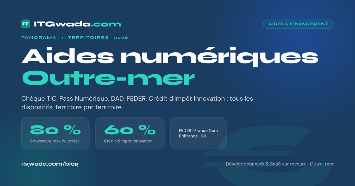 Aides et financements pour numériser votre entreprise en Outre-mer (2026)