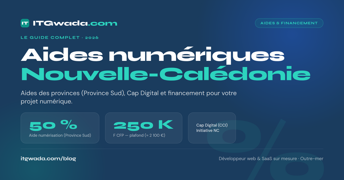 Aides numériques en Nouvelle-Calédonie : le guide complet pour financer votre projet (2026)