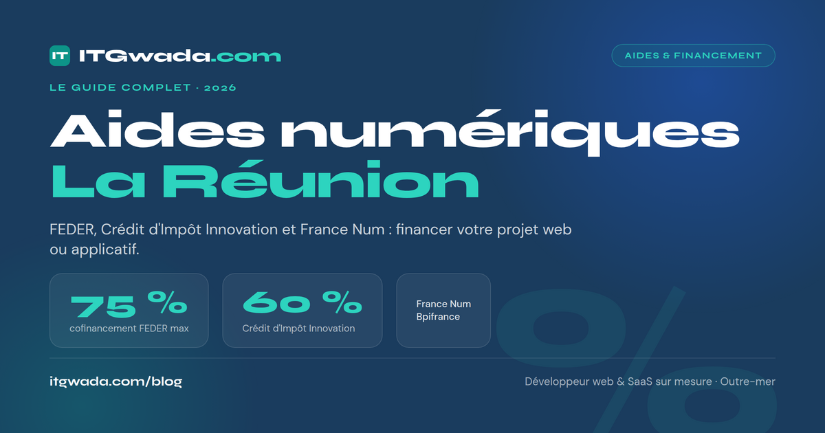 Aides numériques à La Réunion : le guide complet pour financer votre projet (2026)